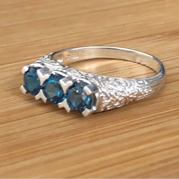 $72 Designer Estate Ring  Sterling Silver  Size 9  Marked CD 925 China - Picture 2 of 7